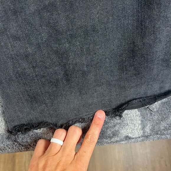 Judy Blue High-Rise Super Flare Black Denim Jeans Women's 14W Raw Hem JB88116 - Picture 10 of 11